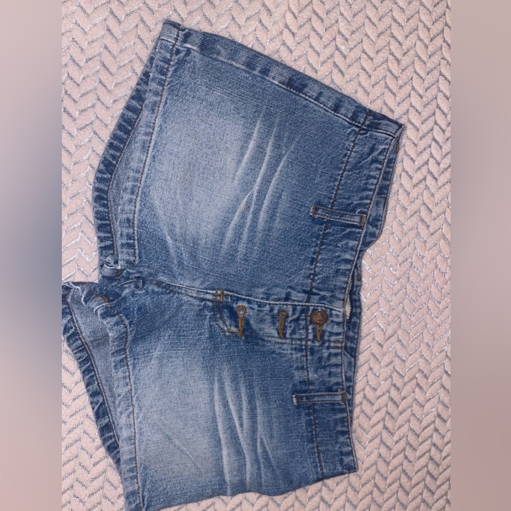 Washed out booty shorts